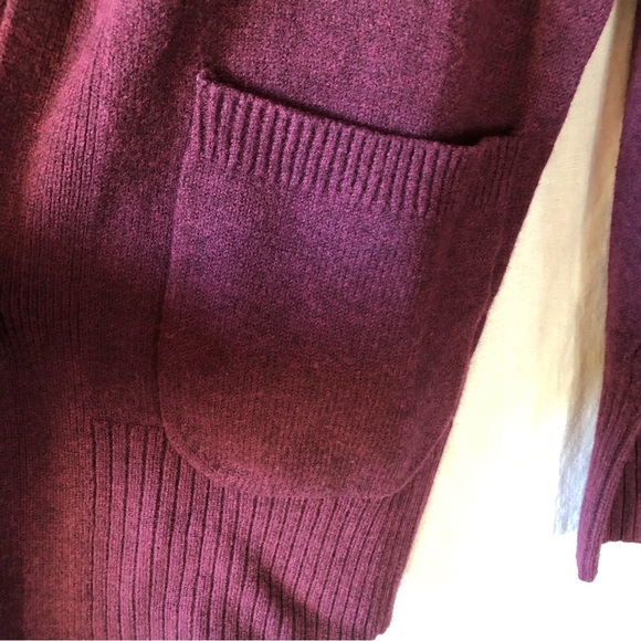 NWT A New Day cardigan pocket sweater oversize and stretchy mulberry color XS - Picture 8 of 8